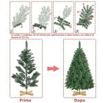 Kunstkerstboom, 122 cm, moeilijk ontvlambaar, pvc-kerstboom met 251 takken, kunstboom, incl. metalen standaard met houtnerf, sparrenhout, groen