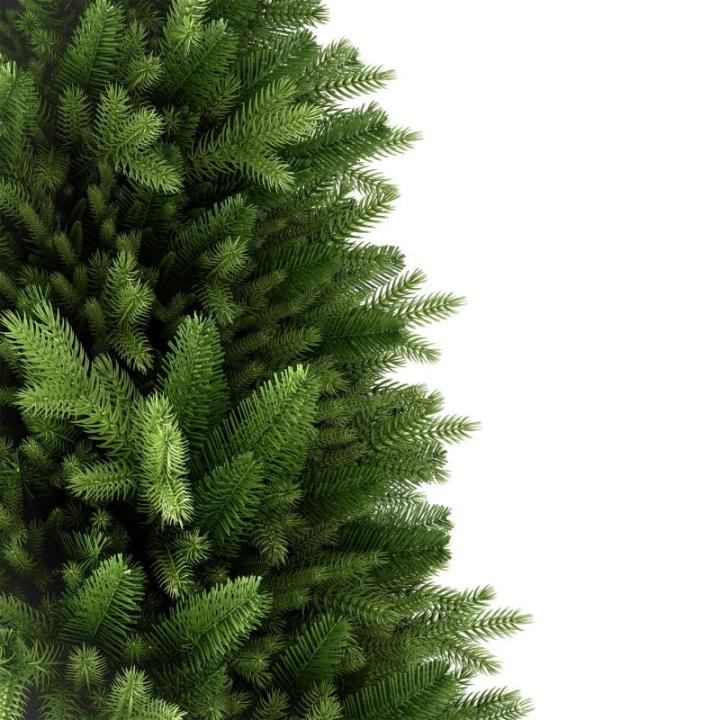 Künstlicher Weihnachtsbaum 150cm, Tannenbaum mit LED Beleuchtung & Holzständer, PVC+PE Christbaum Weihnachtsbaum inkl. 500 Spitzen, für Weihnachtsdeko Mehrweg