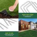 26610 10er-Packung 15 cm Kunstgrasanker aus Metall | Strapazierfähige U-Stifte | Mehrzweck-Erdanker | Gartenzubehör, grün