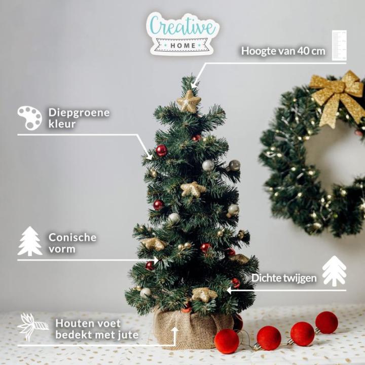 Kunstmatige Xmas Tree | Size 40 cm | Miniatuur kleine kegel | voor tabel Desk Office | Indoor Outdoor | DIY Decoratie Gift
