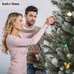 Kunstkerstboom, sneeuw, 220 cm, diamantsparrenboom op een houten stam met plastic standaard, kunstboom, kunstboom, kunstboom, kerstboom