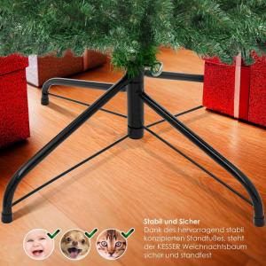 Kunstkerstboom, 180 cm met 588 takpunten, dennenboom, kunstmatige edelspar snel op te bouwen, incl. kerstboomstandaard, kerstdecoratie - groen 1,8 m