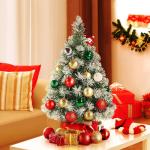 Kunstkerstboom, snelle montage, incl. kerstboomvoet, kerstboom, witte sneeuw voor tafel, kantoor