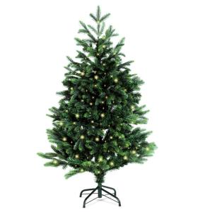Künstlicher Tannenbaum 120 cm mit Beleuchtung 110 LED warmweiß Weihnachtsbaum Christbaum