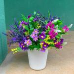 9-bundel multispecies outdoor bulk nepplanten plastic bloemen voor buiten tuin woondecoratie, van (magenta & lavendel, 9)