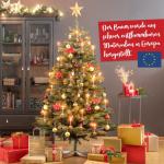 Kunstkerstboom, 180 cm, premium kwaliteit, met houten standaard, natuurgetrouw en met dicht gevulde takken, kunstkerstboom