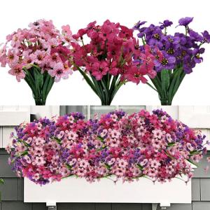 9 bundels zoals echt balkon, , weerbestendig, kunstplanten, buiten, uv-bestendig, balkonbloemen voor balkon, decoratie, tuin, outdoor