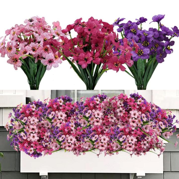 9 bundels zoals echt balkon, , weerbestendig, kunstplanten, buiten, uv-bestendig, balkonbloemen voor balkon, decoratie, tuin, outdoor