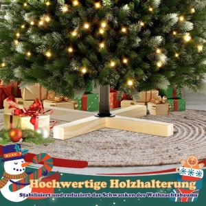 Kunstkerstboom met verlichting, 150 cm, kunstkerstboom PVC met decoratieve sneeuw, edelspar snel op te bouwen, brandbaar, incl. kerstboomstandaard (1,5 m, natuurlijk wit besneeuwd 
