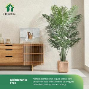 Künstliche Pflanzen groß 160cm Kunstpflanze im Topf Plastik Palme Künstliche Palmen wie echt Fake Plant deko für Wohnzimmer Balkon Schlafzimmer Büro Perfektes Einweihungsgesch