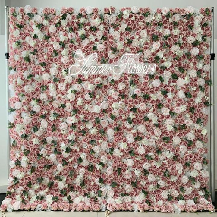 Champagner-Rosen, Weiße Blumen, Künstliche Blumen-Wandpaneele, Künstliche Hortensien-Rosenblüten Aus Seide, Hochzeit, Party, Süßigkeiten, Wand, Schaufenster, Festlicher Blume