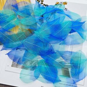 50 stuks kunstbladeren, decoratie, kunstbladeren, slinger, knutselen, droge bladeren, gedroogde bladeren, gebruikt voor doe-het-zelf handwerk, scrapbook, kaarten maken (kleurverloo