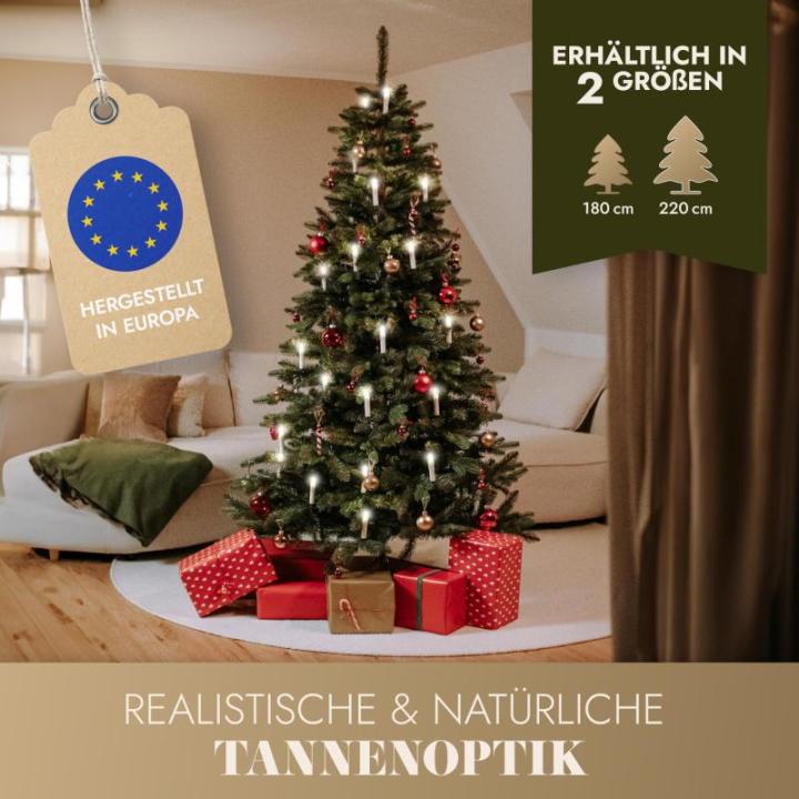 Natuurgetrouwe kunstkerstboom 220 cm - kerstboom kunstkerstboom - kunstkerstboom - opvouwbare kerstboom kunstkerstboom