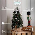 Kunstmatige Xmas Tree Gedecoreerd Taupe | Afmeting 40 cm | Kleine Kegel | voor Tafel Bureau | Binnen Buiten | Decoratie Cadeau