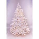 SOLAGUA Kunstkerstboom, spar extra gevuld met engelenhaar, 150 - 300 cm, met metalen standaard (240 cm, 1438 punten, wit)