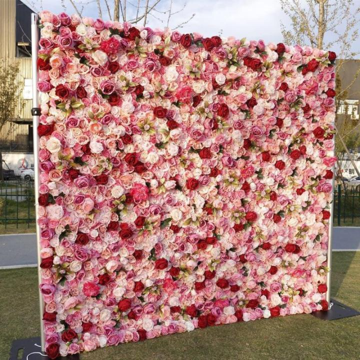 Rosenwand-Simulationshintergrundwand, Hochzeitsdekorationshintergrund-Rosenwand, Für Einkaufszentrum Im Freien Hintergrund Home Party Wedding Backdrop(2.4 * 2.4m/7.8 * 7.8ft)