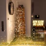 Led-kerstboom met 296 warmwitte leds en sneeuwdecoratie, 180 cm, bruin, geschikt voor buiten, kerstboom, takken en takken buigzaam, incl. metalen standaard