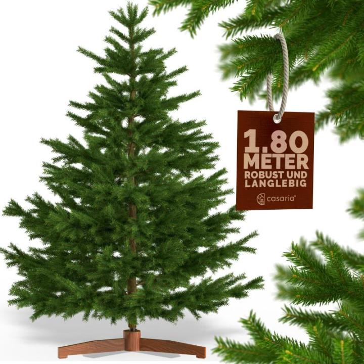 Kerstboom Premium kunstmatig XL 180 x 110 cm kerstboomstandaard hout natuurgetrouw dichte takken spuitgegoten PVC mix Kerstmis dennenboom groen
