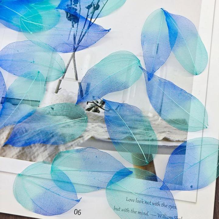 50 stuks kunstbladeren, decoratie, kunstbladeren, slinger, knutselen, droge bladeren, gedroogde bladeren, gebruikt voor doe-het-zelf handwerk, scrapbook, kaarten maken (kleurverloo