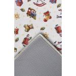 Design tapijt Nostalgic - Toy's Delight - kerstboomdeken, entreemat, kerstboommat voor woonkamer, slaapkamer, eetkamer, hal - rood meerkleurig, 50 x 80 cm