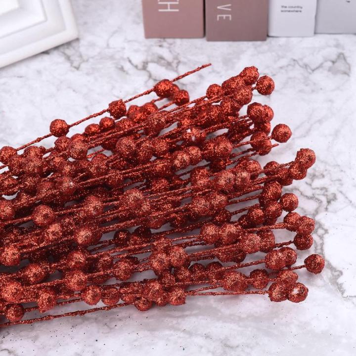 150 Stück Künstliche Weihnachtsbeeren-Picks, Glitzernde Beerenzweige für Winter, Weihnachten, Küche, Party, Tafelaufsatz, Blumendekoration (6)