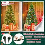 Kunstkerstboom met verlichting, kleurrijke led-premium dennenboom, magische kerstboom met PE- en pvc-takken en stevige metalen standaard, groen, 150 cm