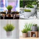 6 Pak Artificieel Plastic Tarwegras Planten – Realistisch Nep Binnen/Buiten Groene Bosjes Voor Huis, Kantoor, Tuin & Keuken – Hangbosjes Voor Huwelijk, Tafel Decor en Veranda