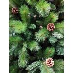 Kunstkerstboom extra gevuld met gecombineerde dubbele bladeren 150-240cm met metalen standaard (Groente, 180cm 690Tips)