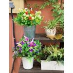 9-bundel multispecies outdoor bulk nepplanten plastic bloemen voor buiten tuin woondecoratie, van (magenta & lavendel, 9)