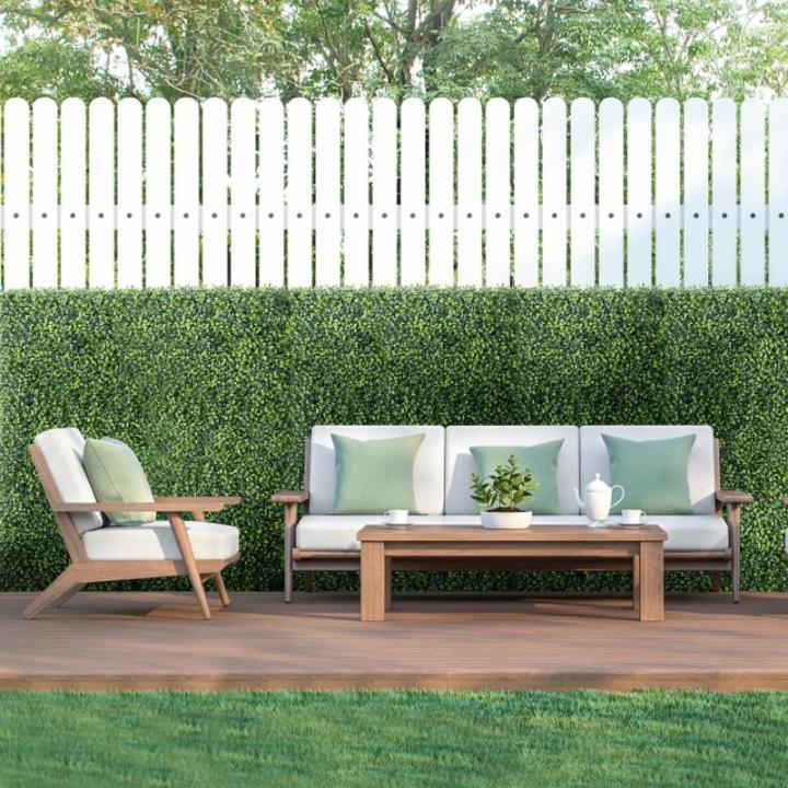 Kunstheg, klimop, inkijkbescherming, 50,5 x 50,5 cm, uv-bescherming, , heggenplant, windbescherming, doe-het-zelf, voor muur, balkon, tuin, groen, 12 stuks