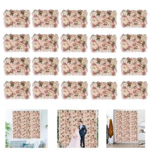 23,62 X 15,75 Zoll Große Künstliche Blumenwand, Künstliche Blumen, Panel Aus Seide, Kunststoff, Floraler Hintergrund, Sichtschutzwände Für Den Außenbereich Innenbereich Hochz