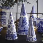 Blauer Italienischer Weihnachts-Formschnitt, 25,4 cm, einzeln