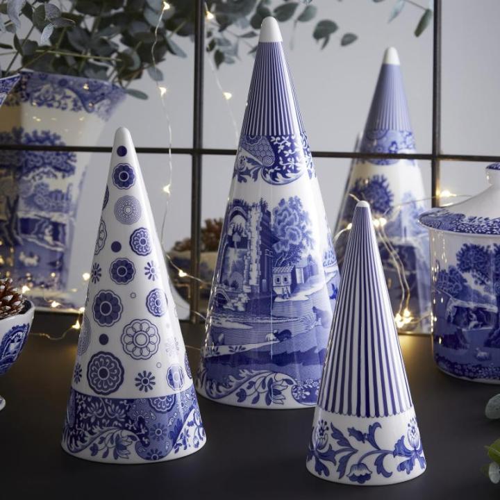 Blauer Italienischer Weihnachts-Formschnitt, 25,4 cm, einzeln