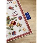 Design tapijt Nostalgic - Toy's Delight - kerstboomdeken, entreemat, kerstboommat voor woonkamer, slaapkamer, eetkamer, hal - rood meerkleurig, 50 x 80 cm