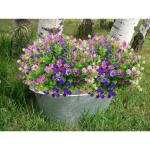 voor buiten, uv-bestendig, kunstplanten, bloemen in grote hoeveelheden voor het ophangen van plantenbakken, buiten, veranda, vaas, thuis, raamdecoratie, 6 bundels