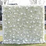 White Baby's Breath Rose Simulation Blumenwand Hintergrundwand, 5D Stoff Hintergrund Blumenwand Hochzeitsdekoration Wand Für Fotohintergrund Home Party Hochzeitshintergrund(9.8ftx