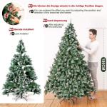 Kunstkerstboom met verlichting, witte sneeuw, led-dennenboom voor kerstdecoratie, 150 cm