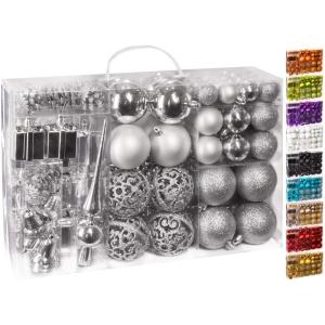 Set met boompiek, 101-delig, kerstboomversiering