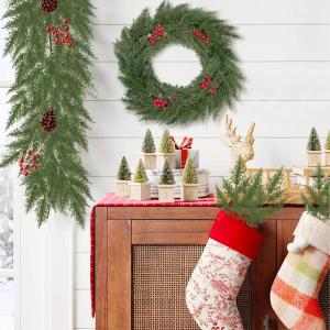 45 stuks kunstdennentakken, 30 cm, kunstdennentakken, kunstdecoratie, net als echte decoratie, kerst, strooidecoratie, dennengroen, voor adventskrans, winter, kerstkrans, decoratie