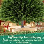 Kunstkerstboom in premium kwaliteit, groene realistische takken van PE + pvc, herbruikbaar, stabiele houten standaard, voor kerstdecoratie, herbruikbaar