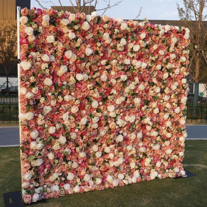 Herbstfarbe Simulation Rosenwand Hintergrund Wand, Foto Foto Hintergrund Outdoor Hochzeit Dekoration Stoff Blumenwand Für Foto Hintergrund Home Party Hochzeit Hintergrund(3 * 3m/9
