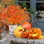 6 bundels kunstherfstboeket, herfstdecoratie, , eucalyptus, herfstdecoratie, en boston-varen voor binnen en buiten, tafel, balkonbak, bloembak