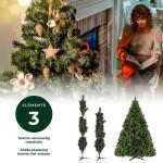 Kunstkerstboom, 220 cm, Made in EU, realistische kerstboom van pvc-folie, natuurgetrouwe kerstboom, kunstdennenboom met stevige plastic standaard, kunstdennen, Marie, 220 cm