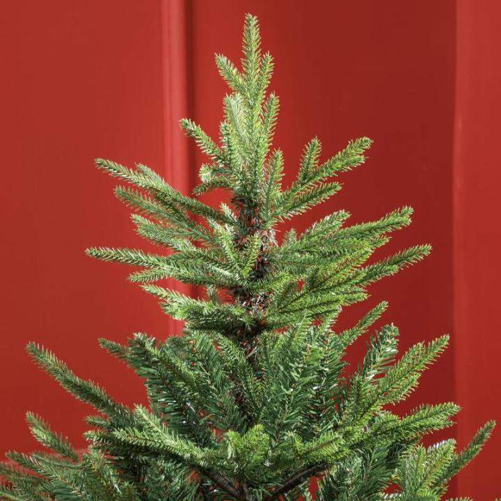 Kunstkerstboom, 150 cm kerstboom met 1724 takpunten, inklapbare metalen standaard, voor kerstdecoratie, groen
