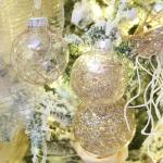 Onbreekbare doorzichtige plastic van 60 mm met glitterschilderij, transparant, doorzichtige kristallen , kerstboomdecoraties (30 stuks, roségoud)
