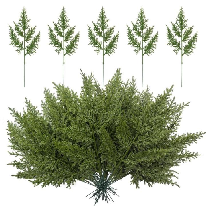 45 stuks kunstdennentakken, 30 cm, kunstdennentakken, kunstdecoratie, net als echte decoratie, kerst, strooidecoratie, dennengroen, voor adventskrans, winter, kerstkrans, decoratie
