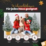 - Echte kerstboom - kerstboom - kerstboom in rode pot - mini-kerstboom - dennengeur - kleine kerstboom (met sneeuw, 110-120 cm)