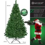 Kunstkerstboom, 180 cm met 588 takpunten, dennenboom, kunstmatige edelspar snel op te bouwen, incl. kerstboomstandaard, kerstdecoratie - groen 1,8 m