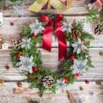 21 stuks kerstbloemen kerstboomversiering bloem kunstbloem glitter kerstboomversiering zilver Kerstmis