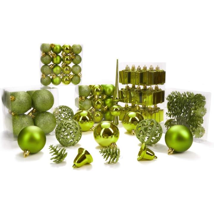 Set met boompiek, 101-delig, kerstboomversiering